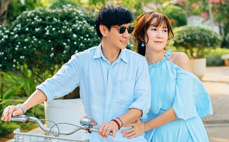 Lý Hải và người vợ của mình 