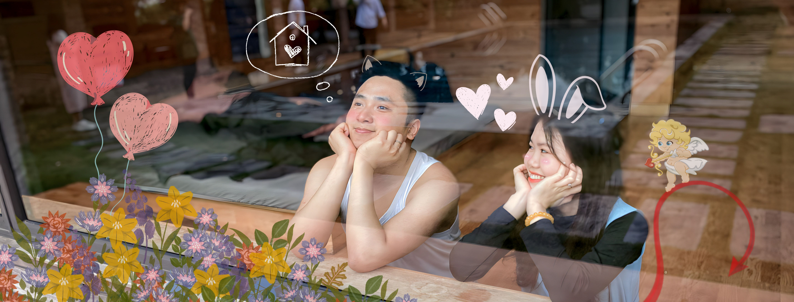 Cặp đôi Duy Anh và Mỹ Linh với câu chuyện tình đầy lãng mạn, dễ thương. (ảnh:NVCC)